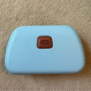 Brics x Qatar Airways Hard Shell Full Zip Toiletry Case - Blue & Brown